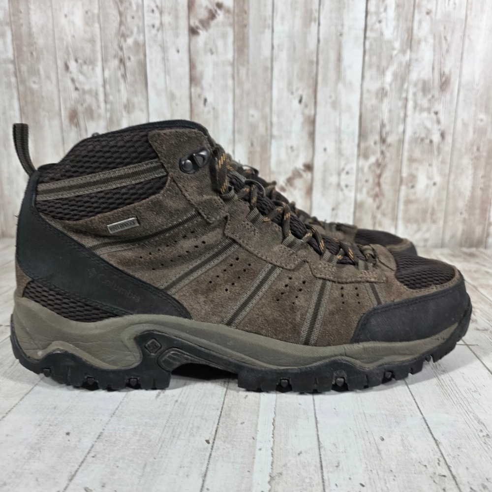 Columbia Mens Newton Ridge Plus II Waterproof Hiking Boots Brown 12 Wide